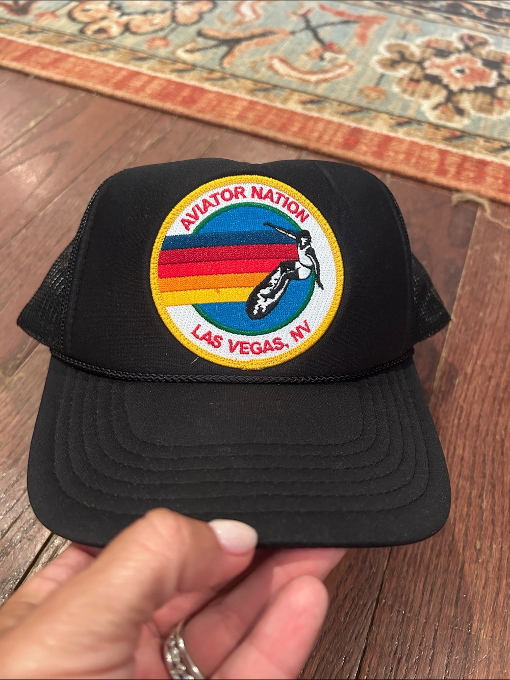 Aviator Nation Trucker Hat with Colorful Aviator Patch - Picture 10 of 10